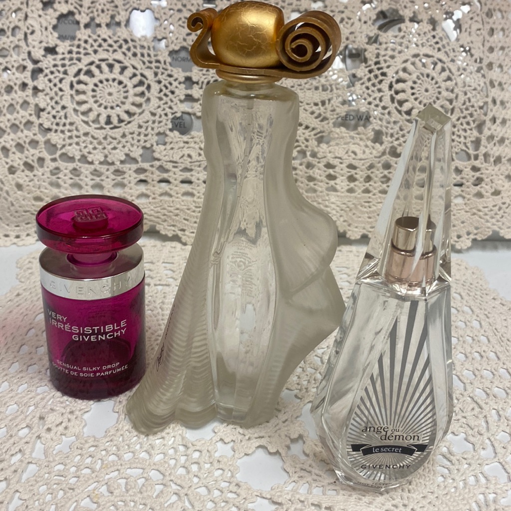 3 Empty Givenchy Bottles